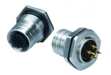 WOODHEAD 1200840029 Ethernet Receptacle, 4 Pole, Straight, 5.00 mm Stand Off | CH3DJC WR4U40000