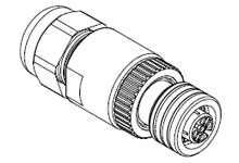 WOODHEAD 1200850014 Single Keyway, Female, 5 Pole, Straight, 4.10-8.10mm Cable Dia | CH3EGU WA5000-32