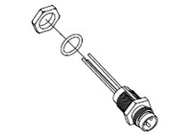 WOODHEAD 1200900009 Male Receptacle, 3 Pole, M8 x 1.0 Thread, Straight, 3.00 Inch Length | CH2JDL 4R3F06A27C300