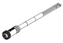 WOODHEAD 1300070057 Single Ended Cordset, 6 Pole, Male To Pigtail, 16 AWG, PVC, Cable, 6.10m | CH2NKQ 206002A01F200