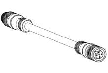 WOODHEAD 1300280054 Double Ended Cordset, 5 Pole, Male To Female, 22 AWG, 30m | CH2BMH DND22A-M300