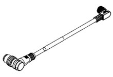 WOODHEAD 1300300022 Double Ended Cordset, 5 Pole, Male To Female, 26 AWG, PVC, Cable, 1m | CH2FDJ 485033D12M010