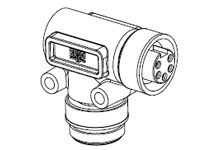 WOODHEAD 1300350013 Gender Changer Connector, Straight Female, 90 Degree, 5 Pole | CH2CMJ 115032A
