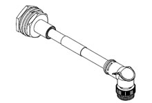 WOODHEAD 1300390099 Cordset, Cord And Receptacle, 90 Degree Male To Female, 5 Pole, 2m | CH2YKF DN5290A-M020