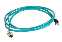 WOODHEAD 1300540021 Cordset, D-Coded To Adapter, Straight To Straight, 4 Pole, Female To Male, 2m | CH3BWT ERWPAB3002M020