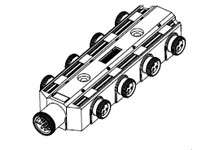 WOODHEAD 1300600017 Junction Box, 3 Pole Female, 8 Ports with 10 Pole Male Connector | CH2WZW 409P801