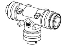 WOODHEAD 1300680045 Trunk Tee, 3 Pole 1-3/8 - M35 Inch Drop, Gray | CH3CZX TC30C30-200