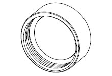 D-Size (1 3/8 Inch –M35) Female Closure Cap, Internal Threads, 38.35mm Diameter