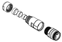 WOODHEAD 1300700022 Field Attachable 3 Pole, Straight | CH2XKN CA3006-39