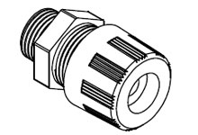 WOODHEAD 1300980091 Cord Seal Grip, Strain Relief, Straight Male, 14.27 to 15.88mm, Polyester | CH2HHG 5534BLK