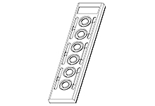 WOODHEAD 1301280081 Six Button Replacement Cover, For 4026 Button Pendant Enclosure | CH2JKT 00-3083