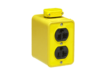 WOODHEAD 1301370089 Multiple Outlet Box, Duplex Receptacle, Cord Clamp, Duplex Cover Plate | CH2AEN 3000-10