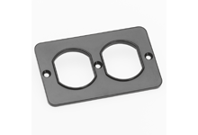 WOODHEAD 1301380021 Multiple Outlet Coverplate, Duplex, Black | CH2FUZ 3051BLK