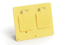 WOODHEAD 1301380042 Multiple Outlet Coverplate, 39.62mm Hole Dia., 20A Locking With Flip Lids | CH2DMX 3263W