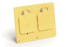 WOODHEAD 1301380043 Multiple Outlet Coverplate, 43.69mm Hole Diameter, 30A Locking with Flip Lids | CH2DMW 3264W