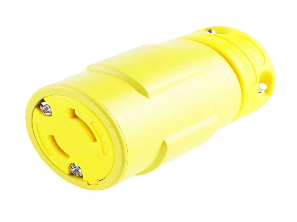 WOODHEAD 1301410052 Connector with Locking Blade, 2 Pole/2 Wire, 125V | CH2VAW 2504