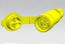 WOODHEAD 1301460074 Receptacle Connector, 2 Pole/3 Wire, 250V, Silicone Husk | CH2DLN 15W49