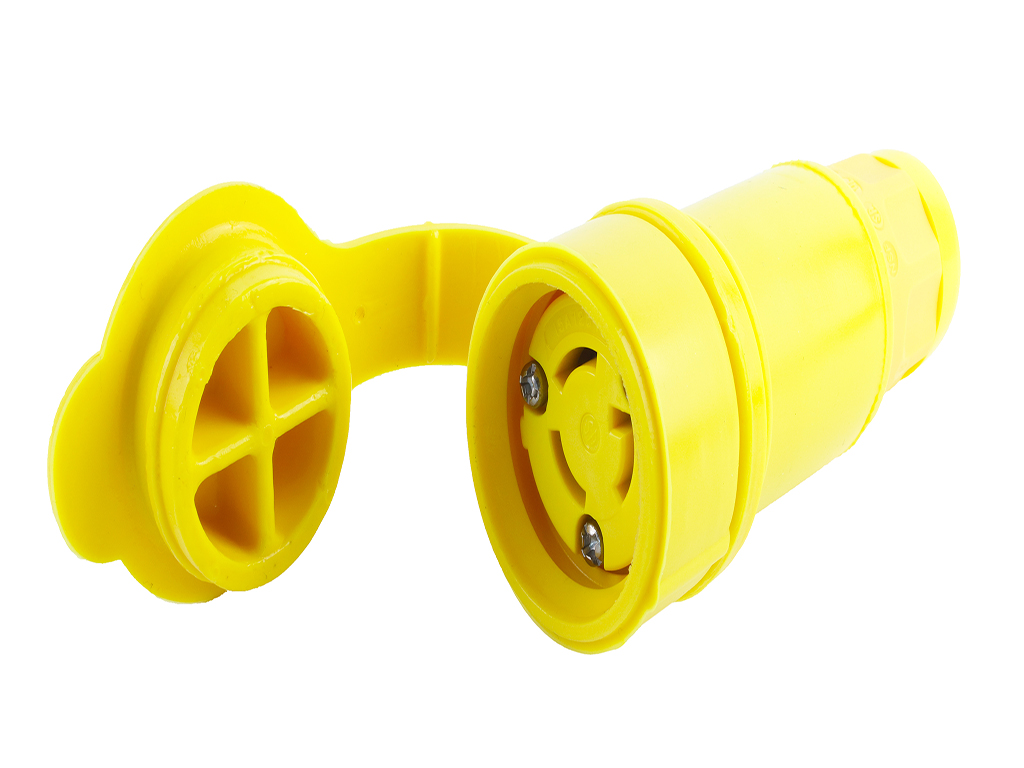 WOODHEAD 1301460099 Connector with Locking Blade, 2 Pole/3 Wire, Silicone Husk | CH2FFR 25W47