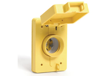 WOODHEAD 1301460113 Receptacle, Flip Coverplate, Male, 2 Pole/2 Wire, 125V | CH2FUH 59W04