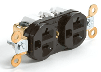 WOODHEAD 1301480099 Duplex Heavy Duty Receptacle, 2 Pole/3 Wire, 125V, Black | CH2JZN 5362DWBLK