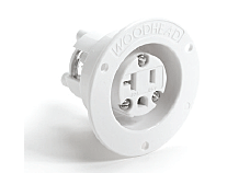 WOODHEAD 1301490013 Flanged Receptacle, 2 Pole/3 Wire, 250V | CH2RFV 1548MB