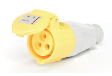 WOODHEAD 1301500081 Pin And Sleeve Connector, 60A, With Flip Lid, 2 Pole/3 Wire, 480V, Red | CH2WZF 360C7