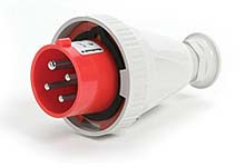 WOODHEAD 1301500115 Sleeve Plug And 100 Amp Pin, 3 Pole/4 Wire, 3 Phase, 250V, Blue | CH2XFW 4100P9W