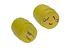 WOODHEAD 1301510024 Adapter, Receptacle, Female End, 20A/125V, Male End, 20A/125V | CH2UUQ 1741