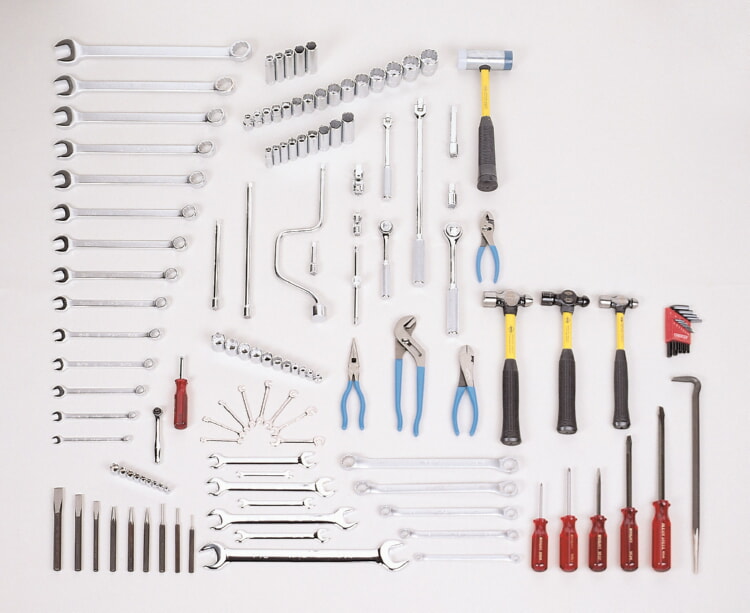 WRIGHT TOOL 136 General Maintenance Set, Cabinet Not Included, Pack Of 134 | AX3EHV