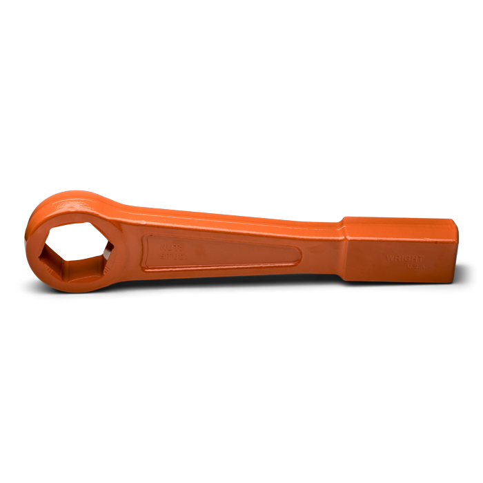 WRIGHT TOOL 18H90 Striking Face Box Wrench, 6 Point, 3-1/8 Inch Nut Size, Orange Finish | AX3HAQ