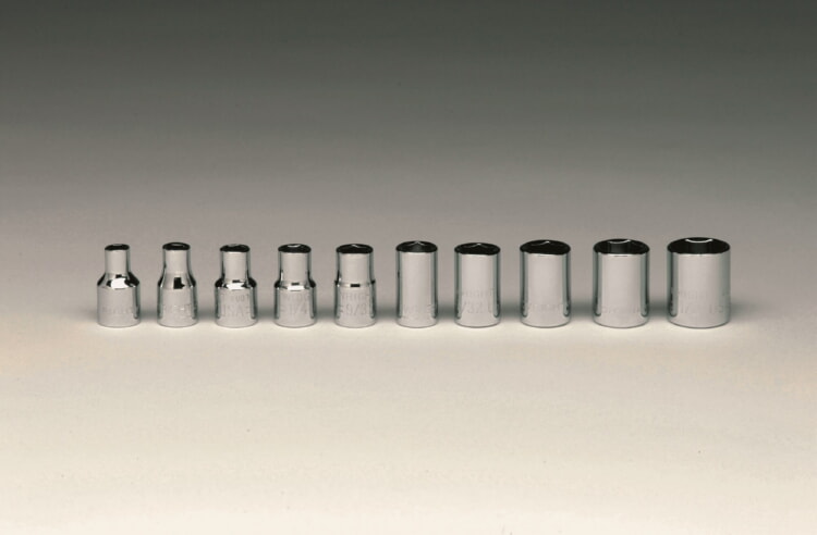 WRIGHT TOOL 200 Standard Socket Set, 1/4 Inch Drive, 6 Point, Pack Of 10 | AX3EJT