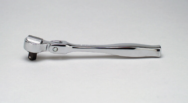 WRIGHT TOOL 2495 Ratchet, 1/4 Inch Drive, Flex Head, Contour Grip, 5 1/2 Inch Size | AX3FFR