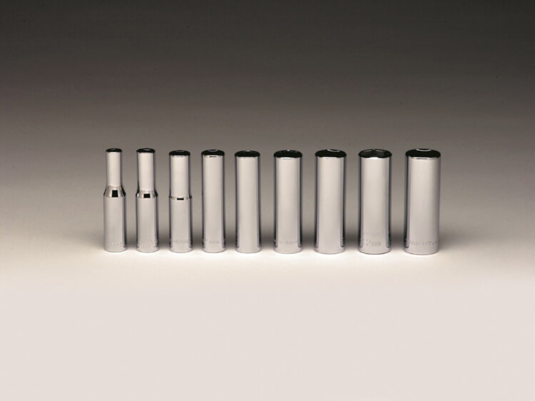 WRIGHT TOOL 257 Deep Metric Socket Set, 1/4 Inch Drive, 6 Point, Pack Of 9 | AX3EKH