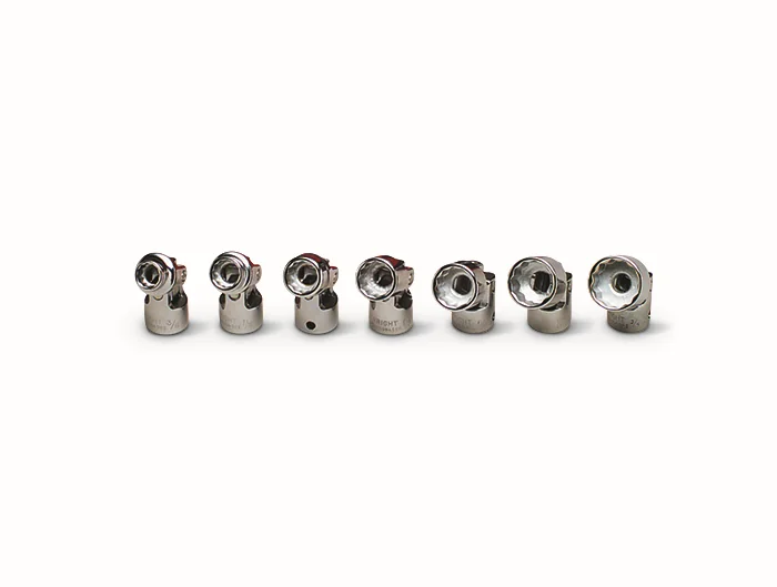 WRIGHT TOOL 308 Flex Socket Set, 12 Point, 3/8 Inch Drive, Pack Of 7 | AX3EKP