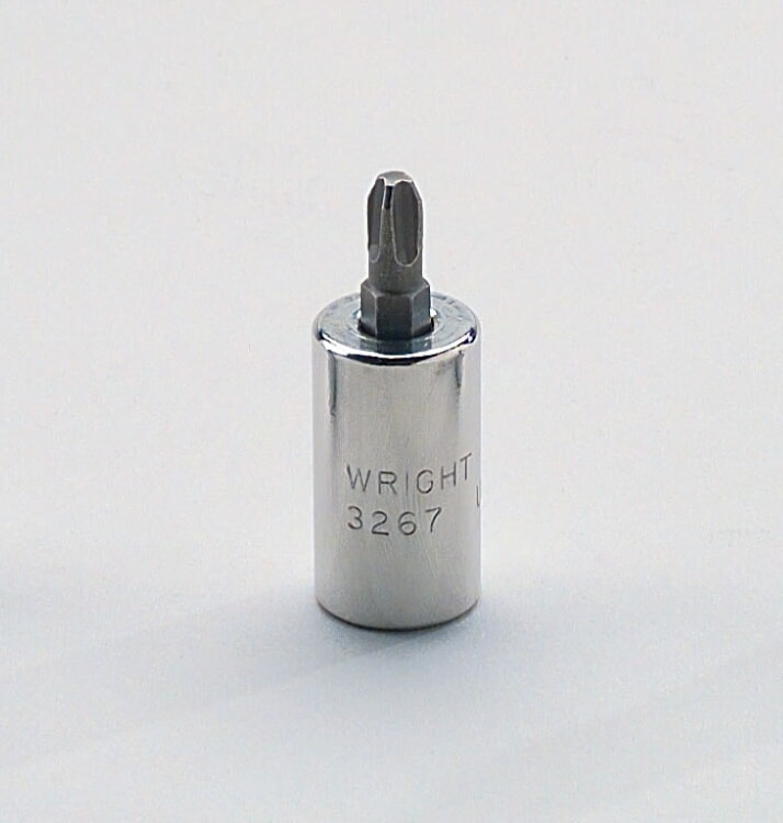 WRIGHT TOOL 3266 Phillips Screwdriver Sockets With Bit, 3/8 Inch Drive, # 2 Size | AX3FJJ