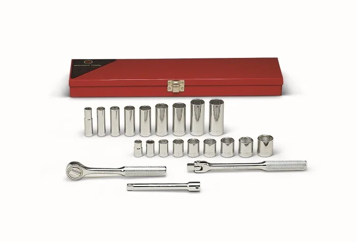 WRIGHT TOOL 337 Standard and Deep Socket Set, 3/8 Inch Drive, 6 Point, Pack Of 21 | AX3ELE