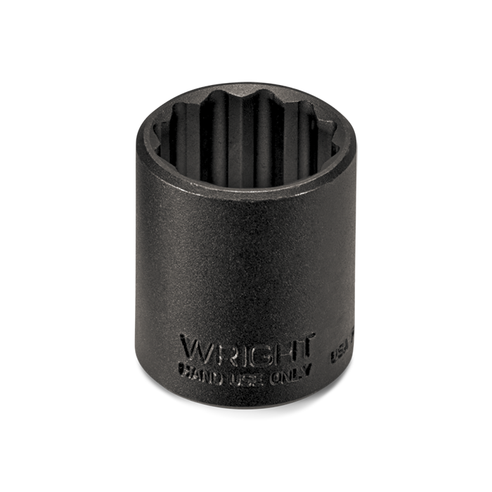WRIGHT TOOL 34124 Standard Socket, 1/2 Inch Drive, 12 Point, 3/4 Inch Size, Black Industrial Finish | AX3HQF