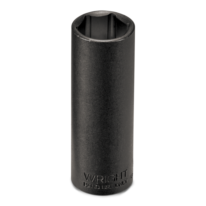 WRIGHT TOOL 34614 Deep Standard Socket, 1/2 Inch Drive, 12 Point, 7/16 Inch Size | AX3HRQ