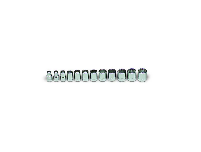 WRIGHT TOOL 349 Standard Metric Socket Set, 3/8 Inch Drive, 12 Point, Pack Of 12 | AX3ELL