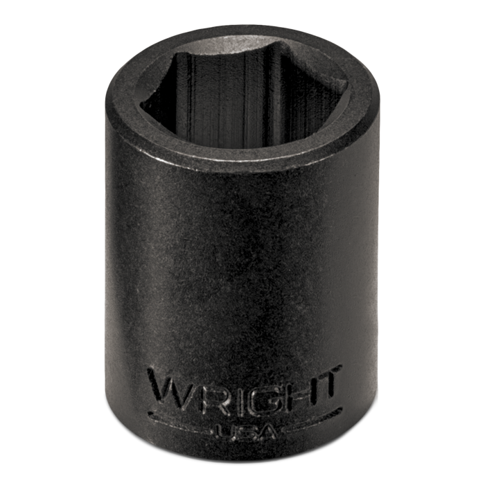 WRIGHT TOOL 38-18MM Standard Impact Metric Socket, 3/8 Inch Drive, 6 Point, 18mm | AX3HVA