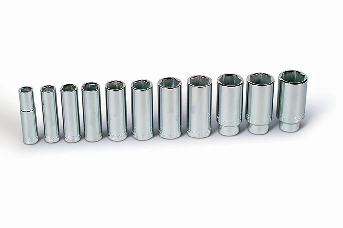 WRIGHT TOOL 414 Deep Socket Set, 1/2 Inch Drive, 6 Point, Pack Of 11 | AX3EMU
