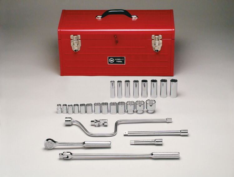 WRIGHT TOOL 427 Standard and Deep Socket Set, 12 Point, 1/2 Inch Drive, Pack Of 27 | AX3ENE