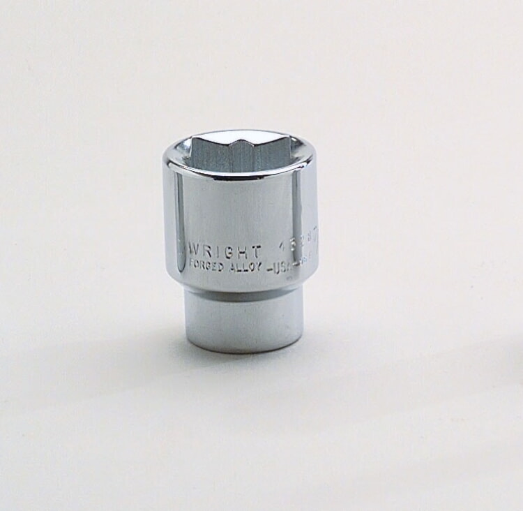 WRIGHT TOOL 4318 Standard Socket, 1/2 Inch Drive, 8 Point, 9/16 Inch Size | AX3FTE