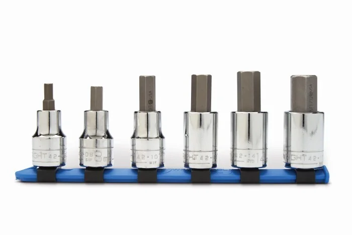 WRIGHT TOOL 453 Hex Bit Socket Set, 1/2 Inch Drive, Pack Of 6 | AX3ENG