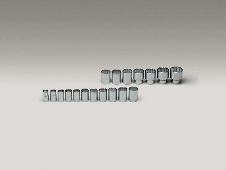 WRIGHT TOOL 469 Standard Metric Socket Set, 1/2 Inch Drive, 12 Point, Pack Of 18 | AX3ENP