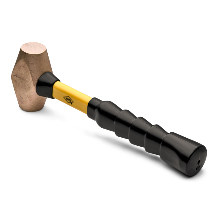 WRIGHT TOOL 9065 Brass Hammer, Super Grip, 4 lbs. | AX3GGK