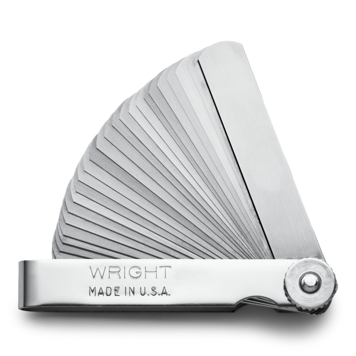 WRIGHT TOOL 9530 Feeler Gauge, 25 Blades, 3-5/16 x 1/2 Inch Size | AX3GQV