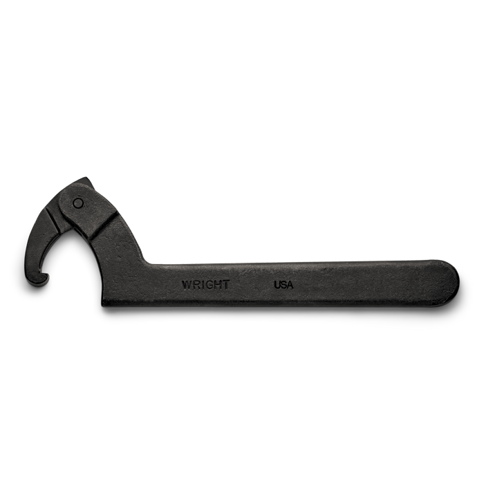 WRIGHT TOOL 9630 Adjustable Hook Spanner Wrench, 3/4 to 2 Inch Size, Black | AX3GUL