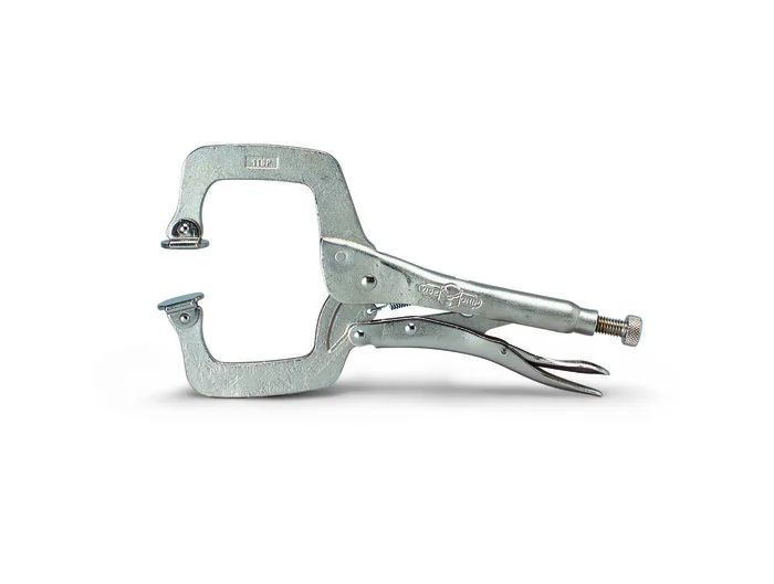 WRIGHT TOOL 9V24SP Locking C-Clamp Plier, Swivel Pads, 15-1/2 Inch Throat Depth | AX3JVD