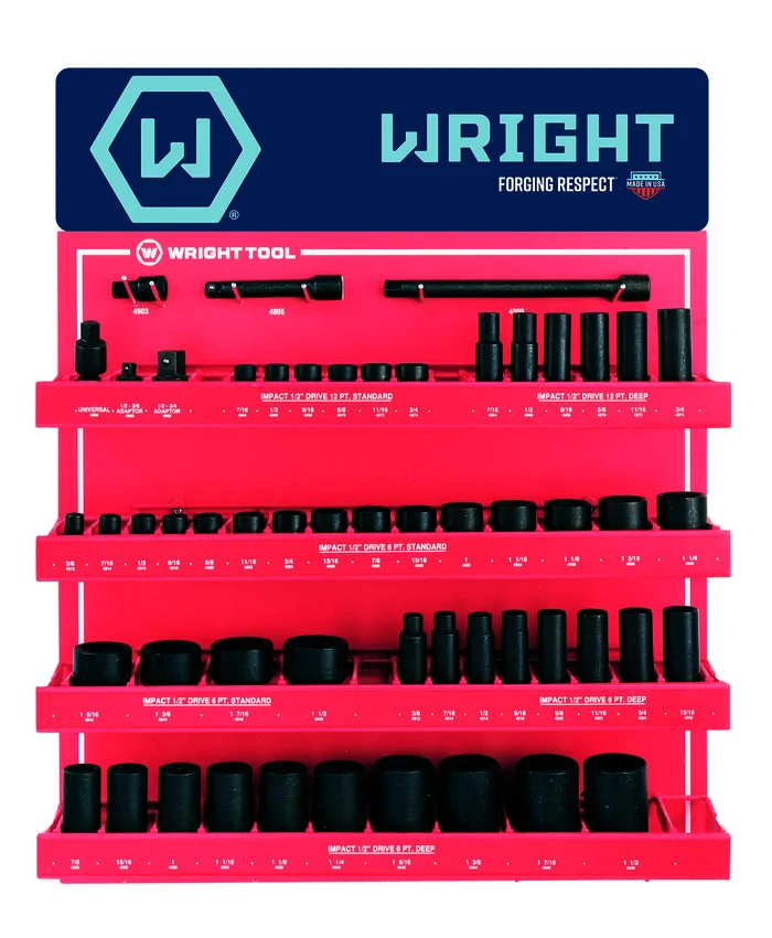 WRIGHT TOOL D953 Impact Sockets and Attachment, Pack Of 55 | AX3JWM